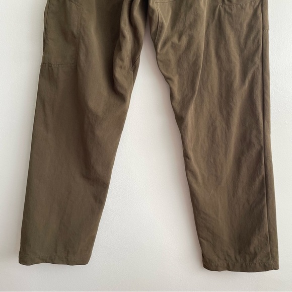 Prana hiking climbing pants olive green khaki adjustable waist size small - Picture 8 of 14